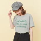 Letter Print Short Sleeve T-shirt Gray - One Size