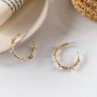 Branches Hoop Earring 1 Pair - Gold - One Size