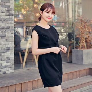 Cap-sleeve Smocked-waist Dress