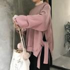 Slit Corduroy Sweatshirt