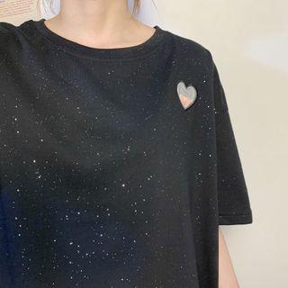 Metallic Heart Short-sleeve T-shirt
