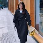 Lantern Sleeve Double Breasted Trench Coat