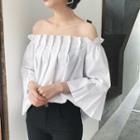 Pleated Off-shoulder Blouse