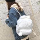 Pom Pom Furry Backpack