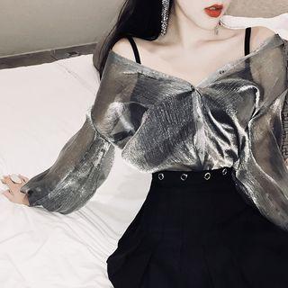 Plain Shirt Silver Gray - One Size