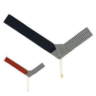 Houndstooth Bow Choker