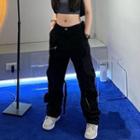 High-waist Zip-detail Pocket Straight-fit Cargo Pants