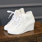 Wedge-heel Quilted Sneakers