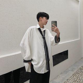 Set: Long-sleeve Shirt + Tie