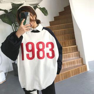 Two-tone Numbering Sweatshirt