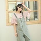 Embroidery Suspender Pants