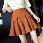 High-waist A-line Skorts