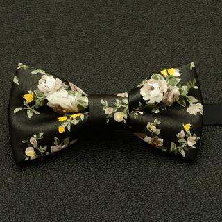 Faux-leather Bow Tie Ja69 - Black - One Size