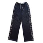 Rabbit Print Straight Leg Pants Black - One Size