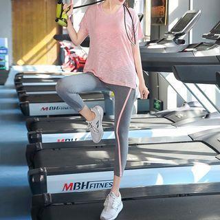 Set: Short Sleeve Loose Sport T-shirt + Leggings