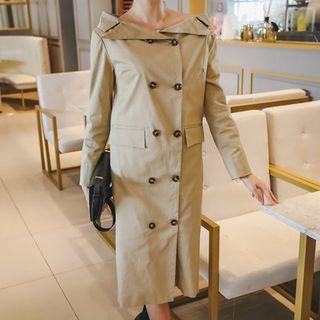 Long-sleeve Double-breasted Coatdress