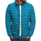 Stand-collar Plain Padded Jacket