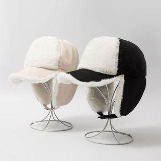 Chenille Trapper Hat Black - One Size