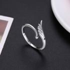 Sterling Silver Wing & Heart Ring