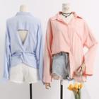 Loose-fit Open-back Blouse