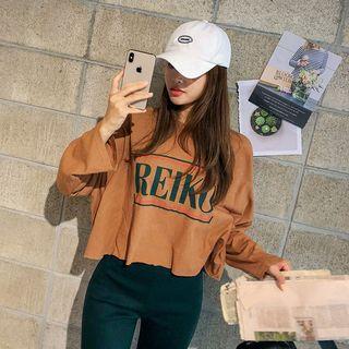 Lettered Cropped T-shirt