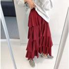Long Tiered Skirt In 5 Colors