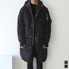 Hooded Thumb-hole Duck Down Padded Coat