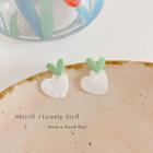 Heart Acrylic Dangle Earring A388 - 1 Pair - White - One Size