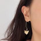 Alloy Butterfly Pearl Dangle Earring 1 Pair - Gold - One Size