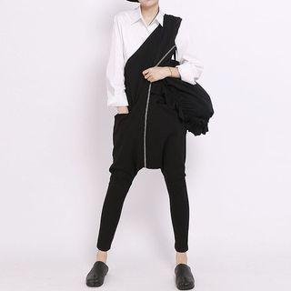 Single-strap Cropped Jumper Pants