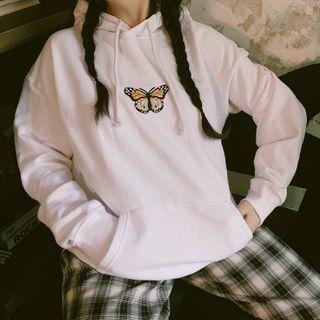 Butterfly Embroidered Hoodie