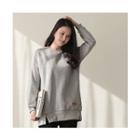 Slit-side Fleece-lined Pullover