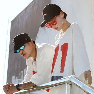 Couple Match 3/4-sleeve Printed T-shirt