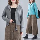 Zip Hooded Cardigan