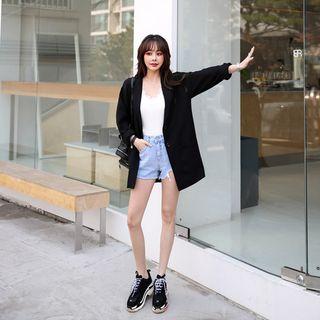 Patch-pocket Coat With Belt