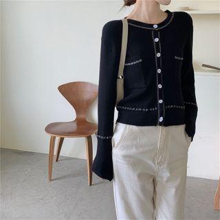Contrast Stitched Knit Top