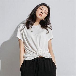 Twist-hem T-shirt