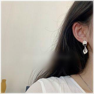 Metal Drop Earring 1 Pair - 5042 - Silver - One Size