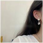 Metal Drop Earring 1 Pair - 5042 - Silver - One Size