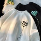 Short-sleeve Waffle Embroidered T-shirt