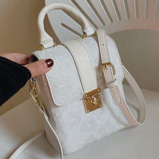 Jacquard Flap Crossbody Bag