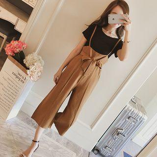 Set: Short-sleeve T-shirt + Suspender Pants