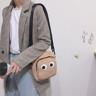 Cartoon Faux Shearling Crossbody Bag