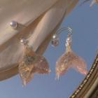 Faux Pearl Mermaid Tail Dangle Earring 1 Pair - Earrings - Gold - One Size