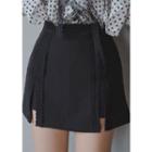 Inner Shorts Lace-trim A-line Miniskirt
