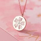 925 Sterling Silver Shell Disc Pendant Necklace