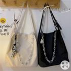 Plain Crossbody Bag With Acrylic Chain