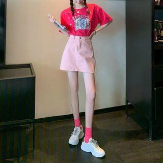 Set: Print Top + Mini Skirt