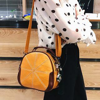 Faux Leather Stitched Handbag