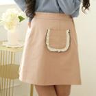 Pocket-patch A-line Miniskirt